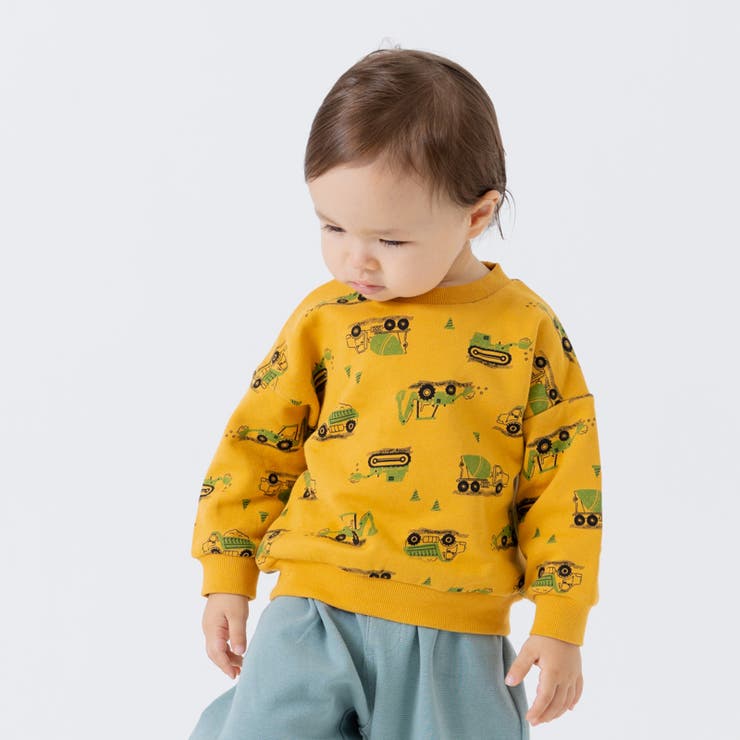 Fくるま/マスタード | トレーナー キッズ ベビー服 | chil2