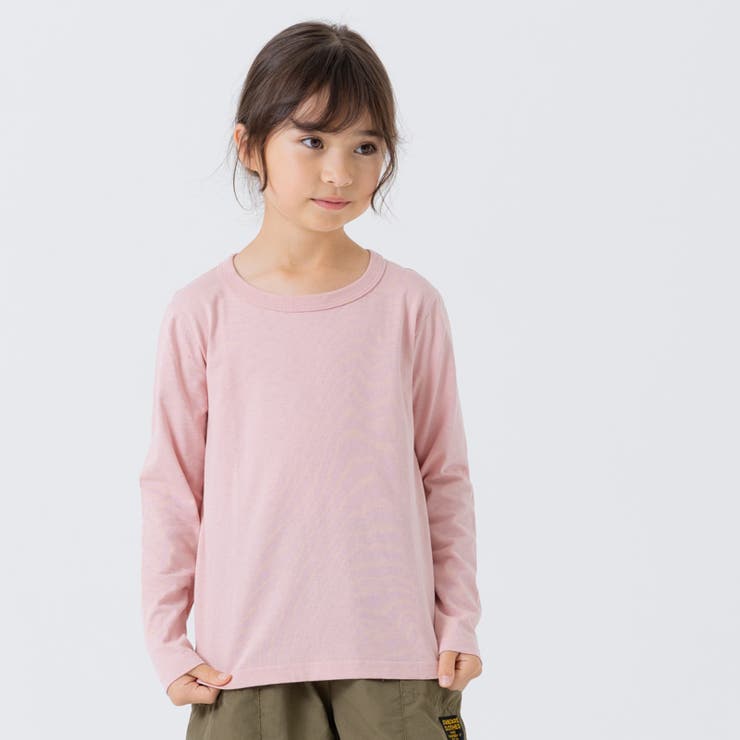 スモークピンク | 無地 長袖Tシャツ 子供服 | chil2