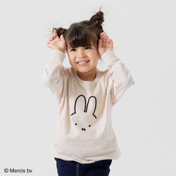 Aフェイス/クリーム | 子供服 長袖 Tシャツ | chil2