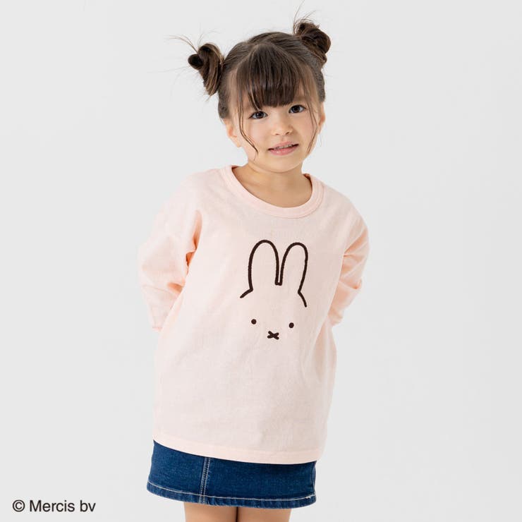 Bフェイス/ピンク | 子供服 長袖 Tシャツ | chil2
