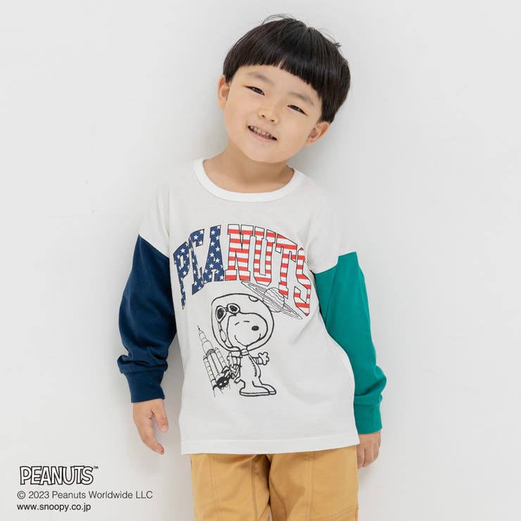 Cマルチ配色/ホワイト | 子供服 長袖 Tシャツ | chil2