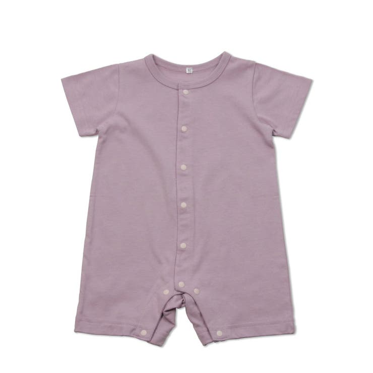 ラベンダー | 無地 半袖カバーオール 新生児 | chil2