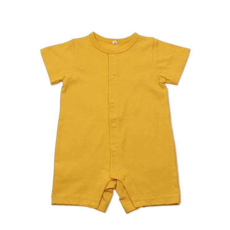 イエロー | 無地 半袖カバーオール 新生児 | chil2