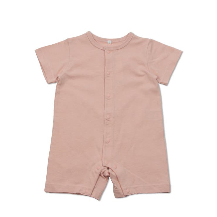 ピンク | 無地 半袖カバーオール 新生児 | chil2