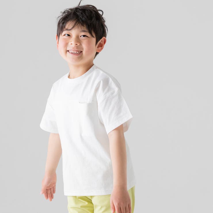 ホワイト】子供服 速乾 半袖Tシャツ[品番：HU000003609]｜chil2