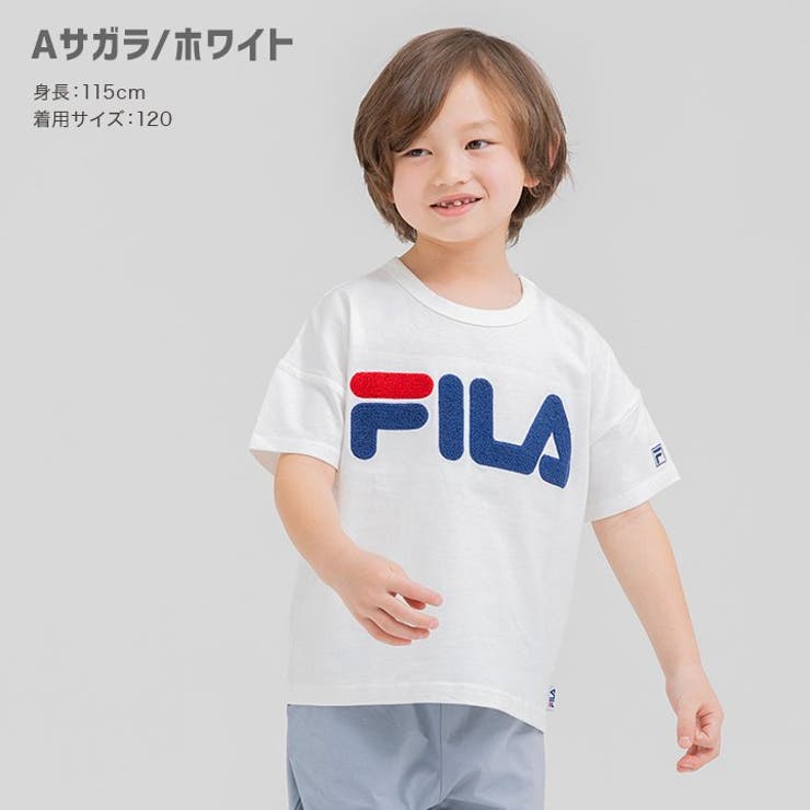 Dボックスロゴ/ホワイト】子供服 半袖Tシャツ FILA[品番：HU000003620