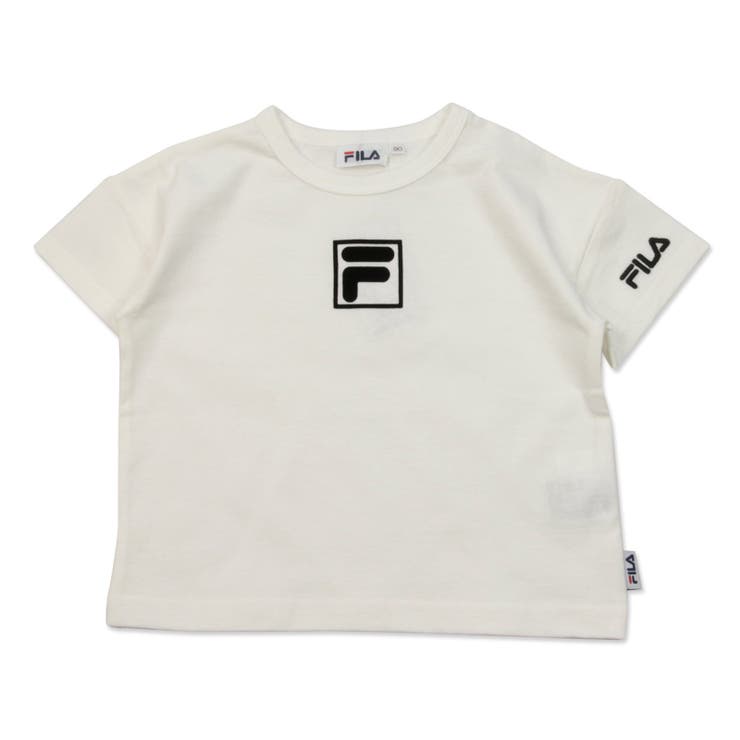 Dボックスロゴ/ホワイト】子供服 半袖Tシャツ FILA[品番：HU000003620