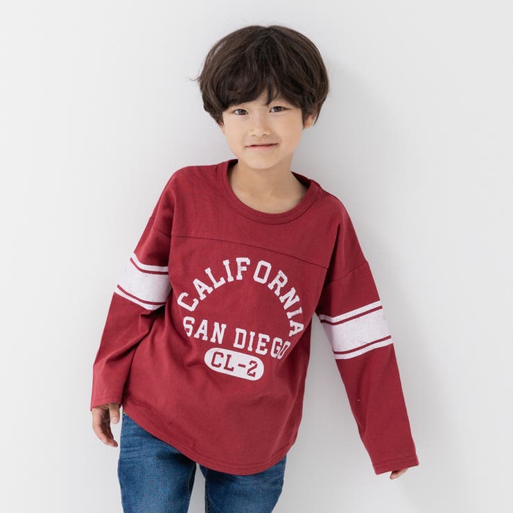 Dワインレッド | キッズ Tシャツ 長袖 | chil2