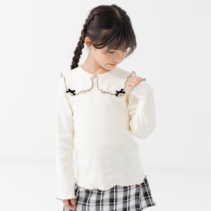 クリーム | キッズ 長袖 Tシャツ | chil2