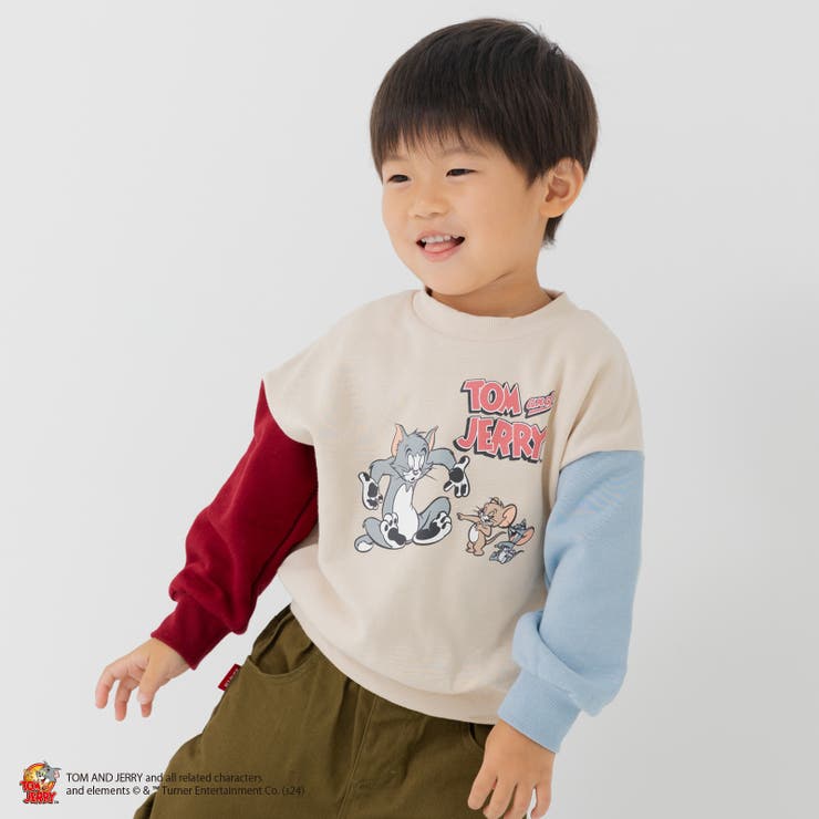 Eマルチ配色/クリーム | トムとジェリー トレーナー 子供服 | chil2