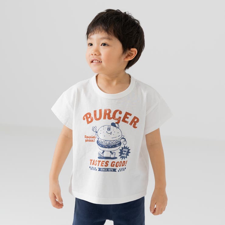 Gバーガー/ホワイト | キッズ 半袖 Tシャツ | chil2