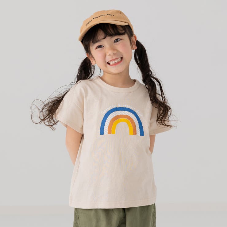 Iにじ/クリーム | キッズ 半袖 Tシャツ | chil2