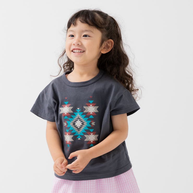 Qオルテガ/チャコール | キッズ 半袖 Tシャツ | chil2