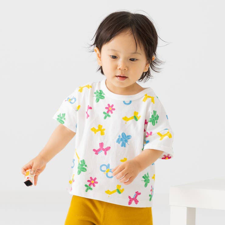 Hバルーン/ホワイト | キッズ 半袖 Tシャツ | chil2