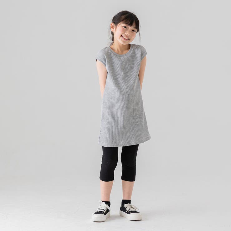 ブラック | レギンス キッズ 7分丈 | chil2