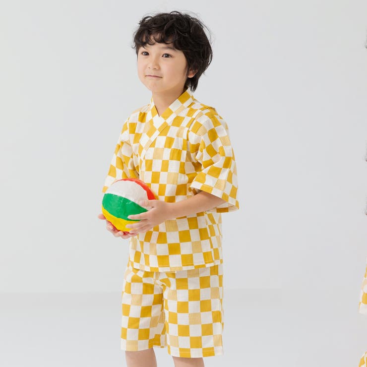A市松模様 | キッズ 甚平セット 子供服 | chil2