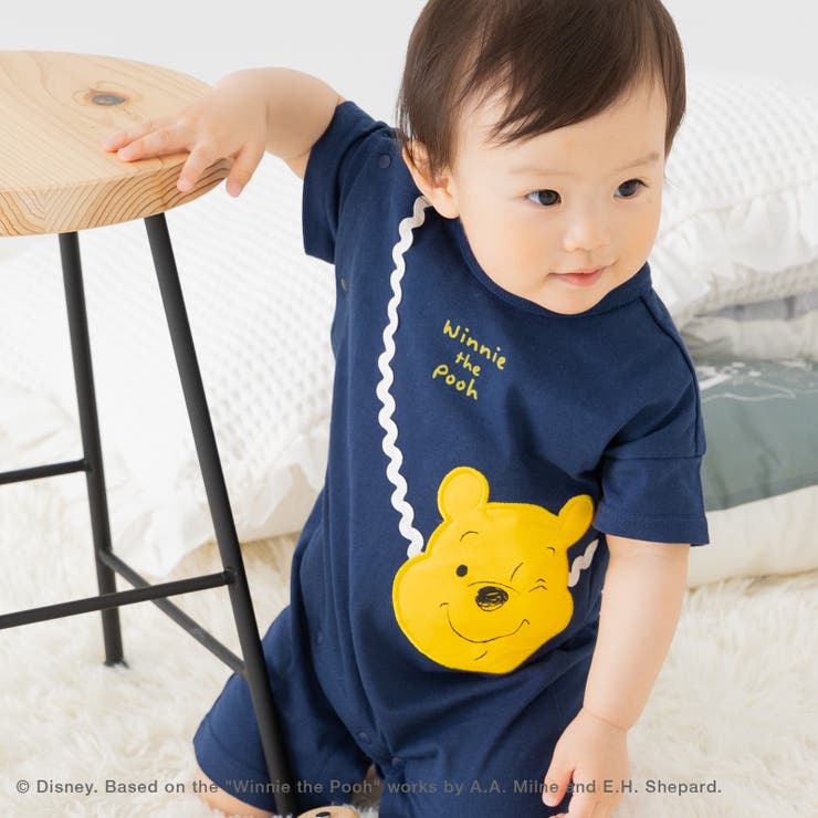 海外輸入 インボイス くまのプーさん 半袖 ロンパース[品番：HU000003884]｜chil2 半袖Tシャツ