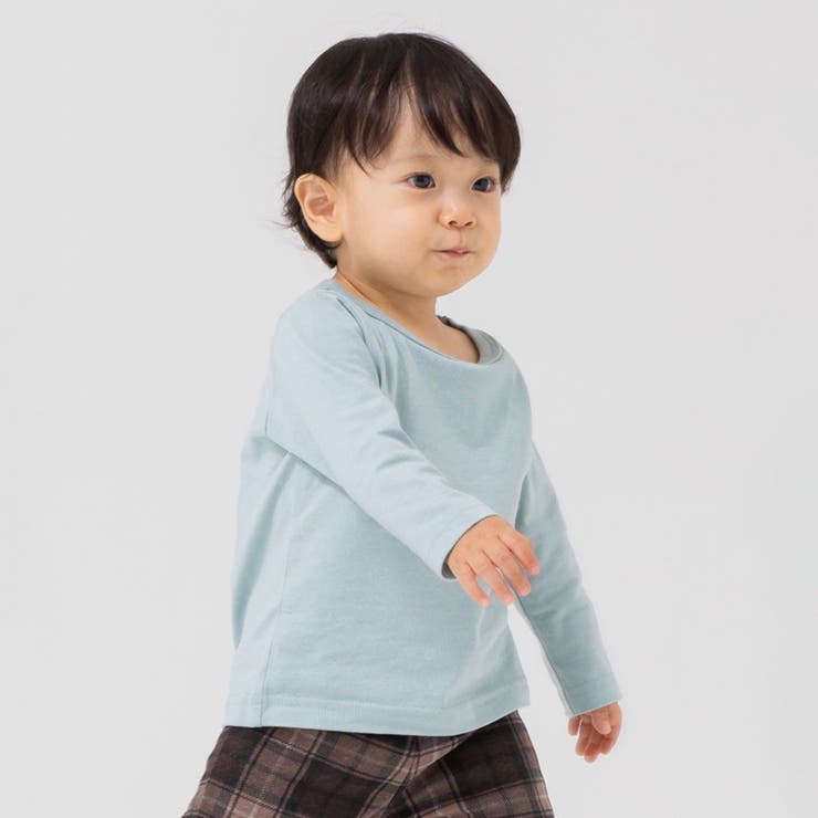 ミント | 綿100％ 無地 長袖Tシャツ | chil2