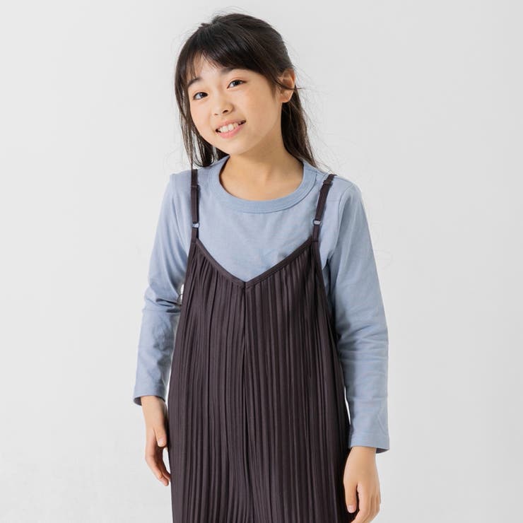 サックス | 綿100％ 無地 長袖Tシャツ | chil2