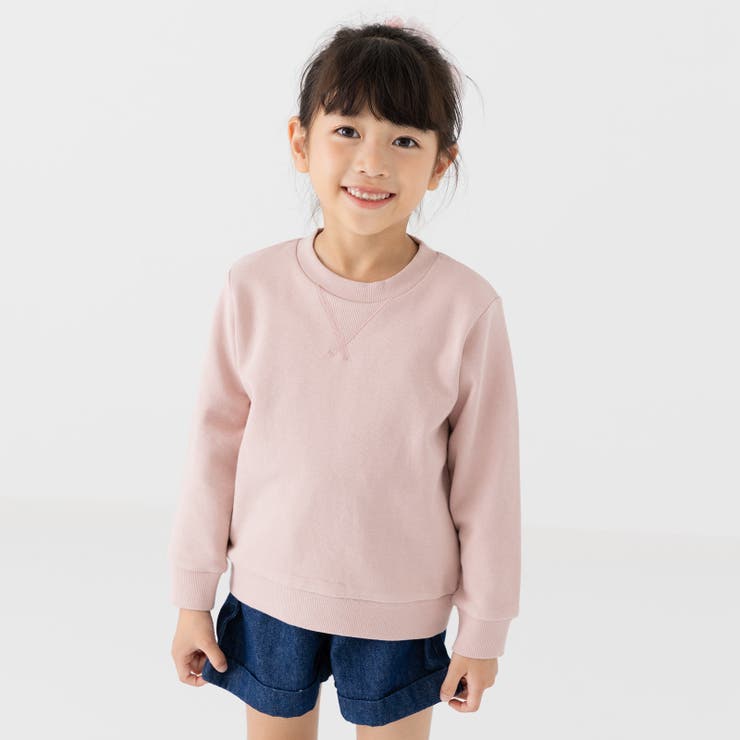 スモークピンク | 綿100% 無地トレーナー キッズ | chil2