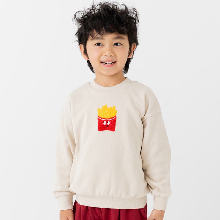 Cポテト/クリーム | サガラ刺繍 トレーナー キッズ | chil2