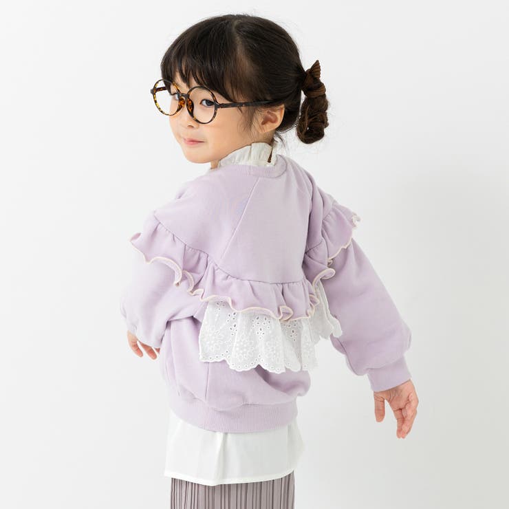 ラベンダー | レース フリル トレーナー | chil2