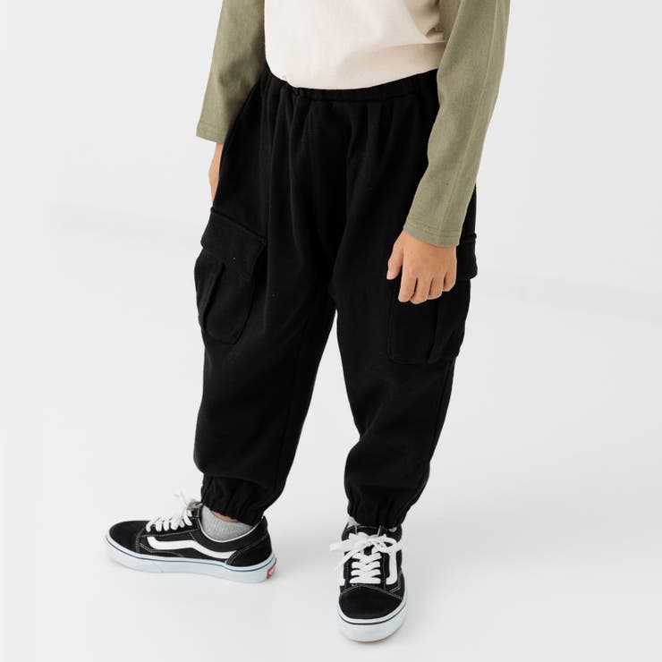 ブラック | キッズ カーゴパンツ ストレッチ | chil2
