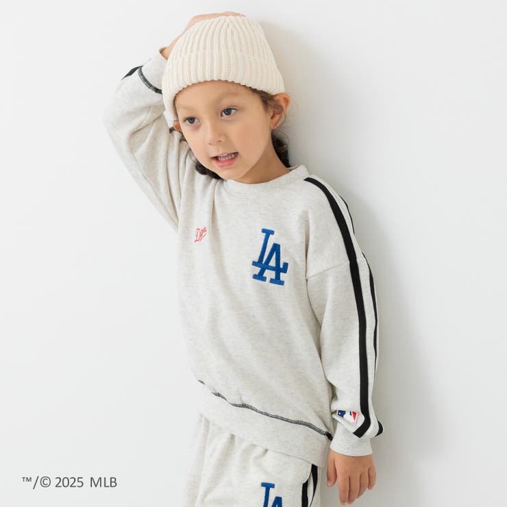 ドジャース/オートミール | MLB ロゴ トレーナー | chil2