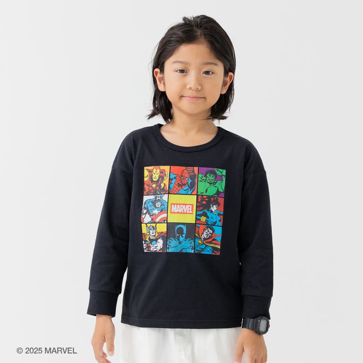 Bアベンジャーズ/ブラック | マーベル キャラクター ロンT | chil2