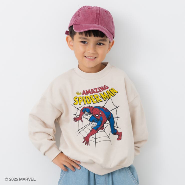 Aスパイダーマン/クリーム | マーベル トレーナー キッズ | chil2