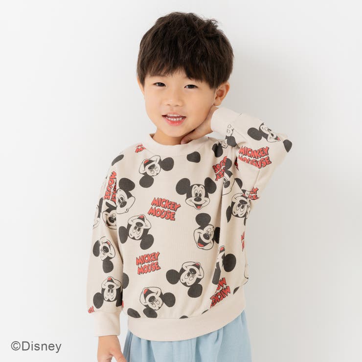 F総柄/クリーム | ディズニー ミッキーマウス トレーナー | chil2