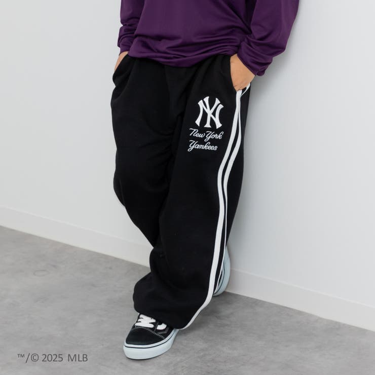 ヤンキース/ブラック | MLB 脇ライン スウェットパンツ | chil2