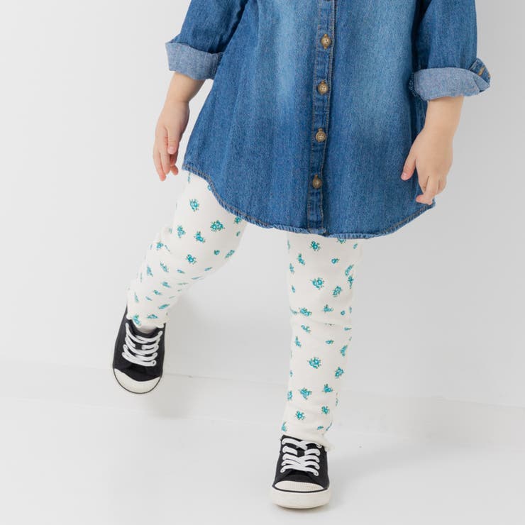 Aボタニカル/クリーム | キッズ レギンス 女の子 | chil2