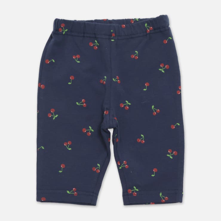 Fさくらんぼ/ネイビー | キッズ 5分丈 レギンス | chil2