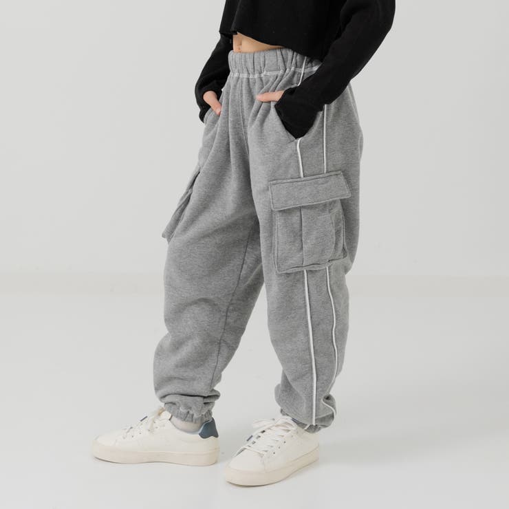 グレー | 裏起毛 カーゴパンツ キッズ | chil2