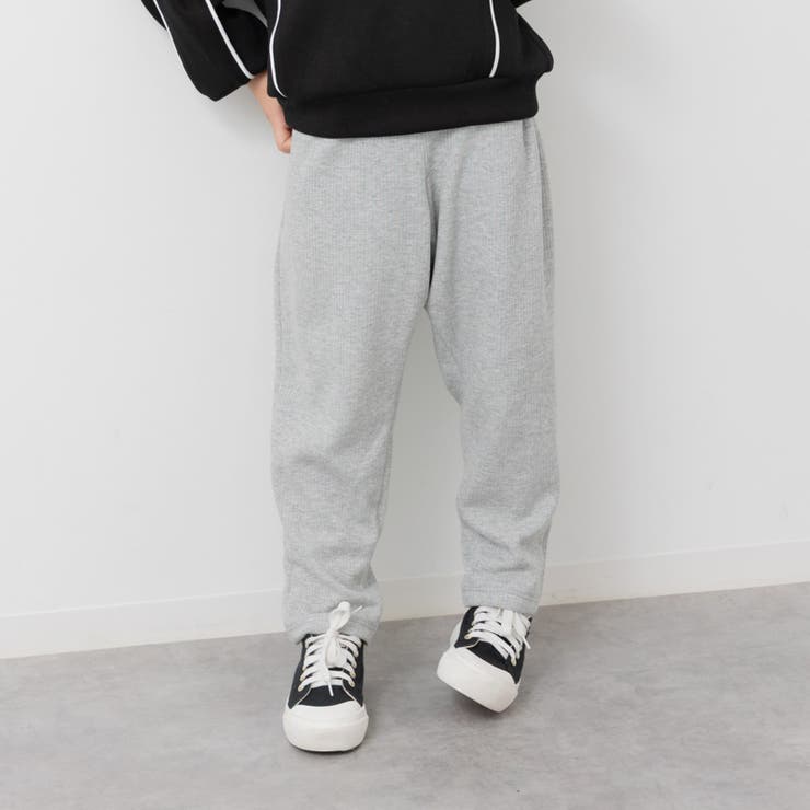 グレー | 裏起毛 テレコ ワイドパンツ | chil2