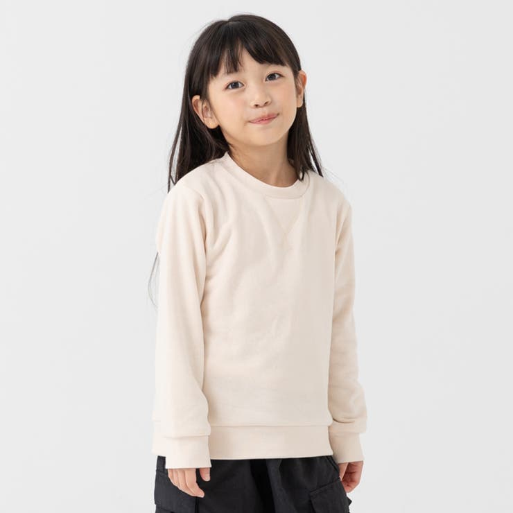 クリーム | 裏起毛 無地 トレーナー | chil2