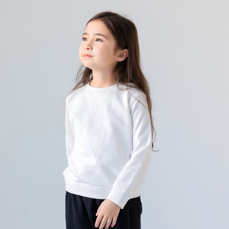ホワイト | 裏起毛 無地 トレーナー | chil2