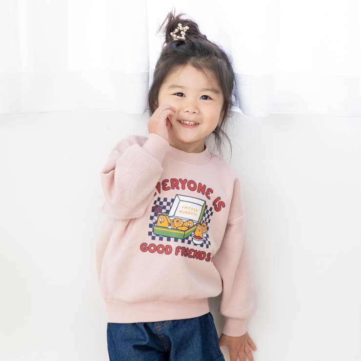 Cナゲット/スモークピンク | 裏起毛 プリント トレーナー | chil2