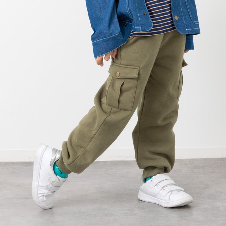 カーキ | 裏起毛 カーゴパンツ キッズ | chil2