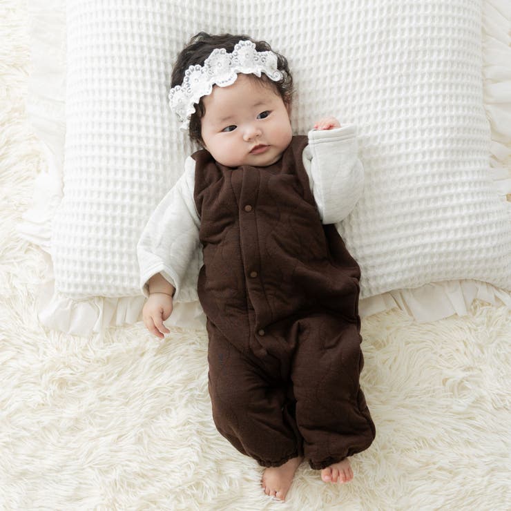 ブラウン | ニットキルト ツーウェイオール カバーオール | chil2