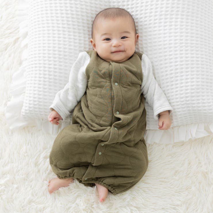 カーキ | ニットキルト ツーウェイオール カバーオール | chil2