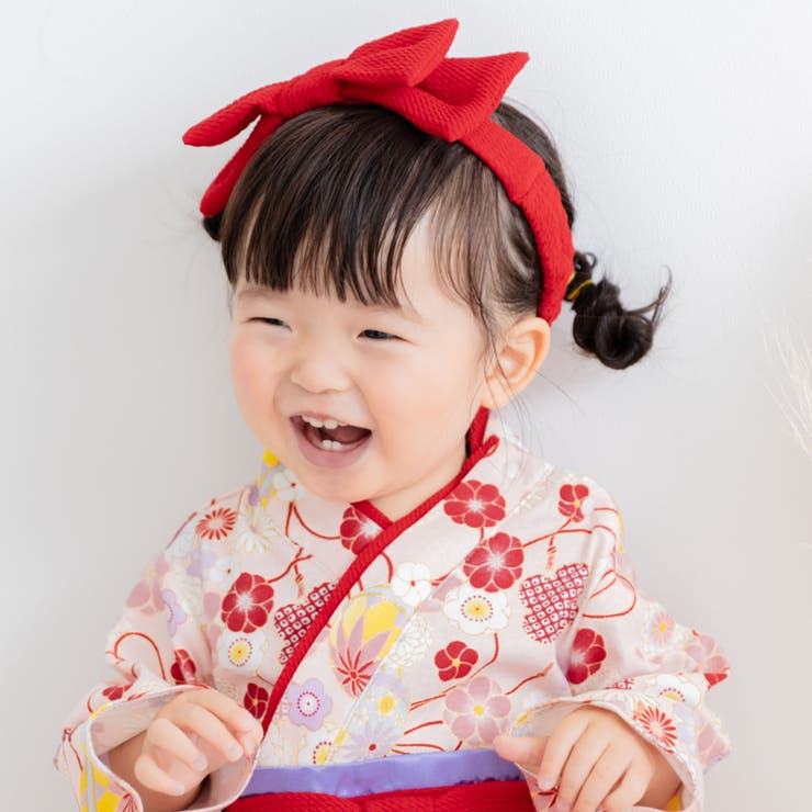 レッド | リボン ヘアバンド 子供用 | chil2