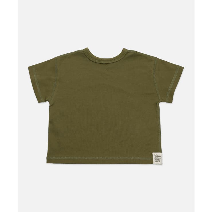 Cカーキ | ぜんぶおもて 半袖Tシャツ 子供服 | chil2