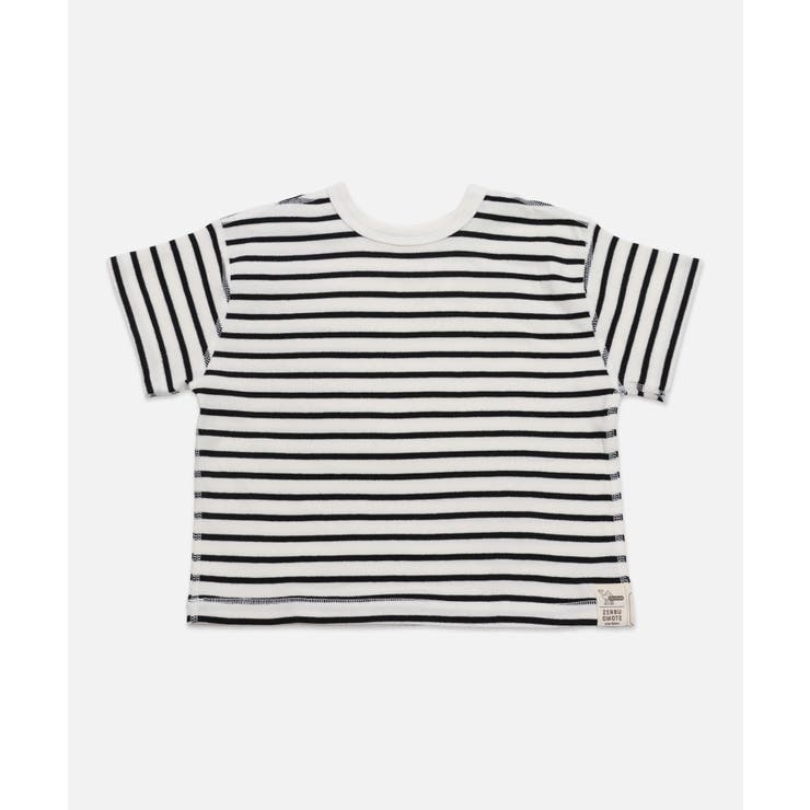 Eブラックボーダー | ぜんぶおもて 半袖Tシャツ 子供服 | chil2