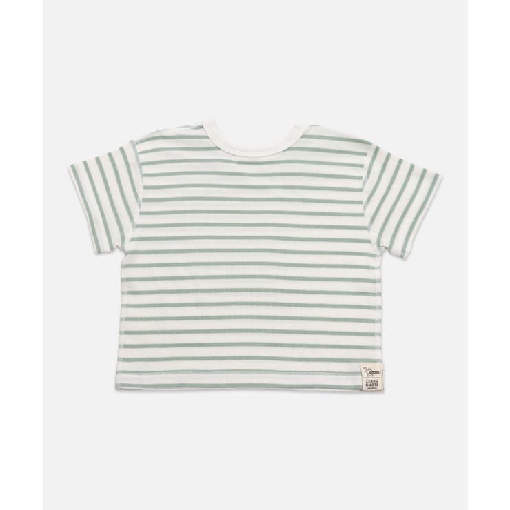 Gミントボーダー | ぜんぶおもて 半袖Tシャツ 子供服 | chil2