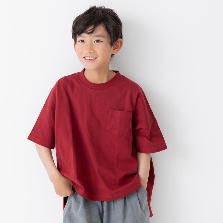 ワインレッド | ビッグシルエット 無地 Tシャツ | chil2