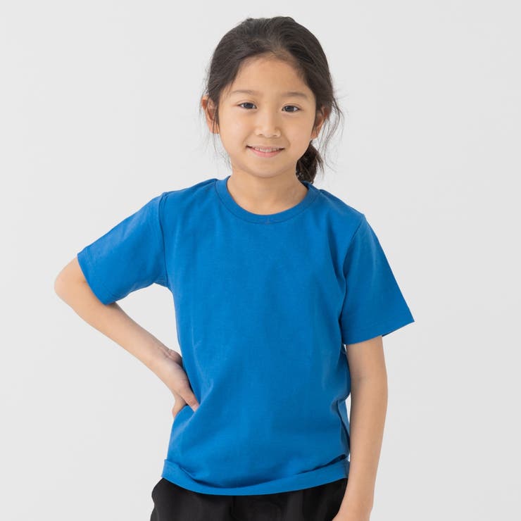 ブルー | 無地 半袖Tシャツ キッズ | chil2