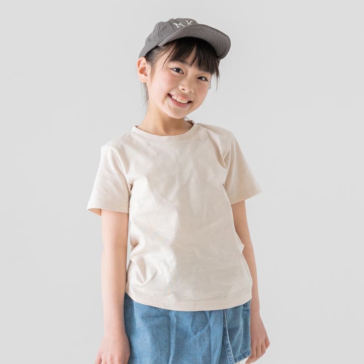 クリーム | 無地 半袖Tシャツ キッズ | chil2