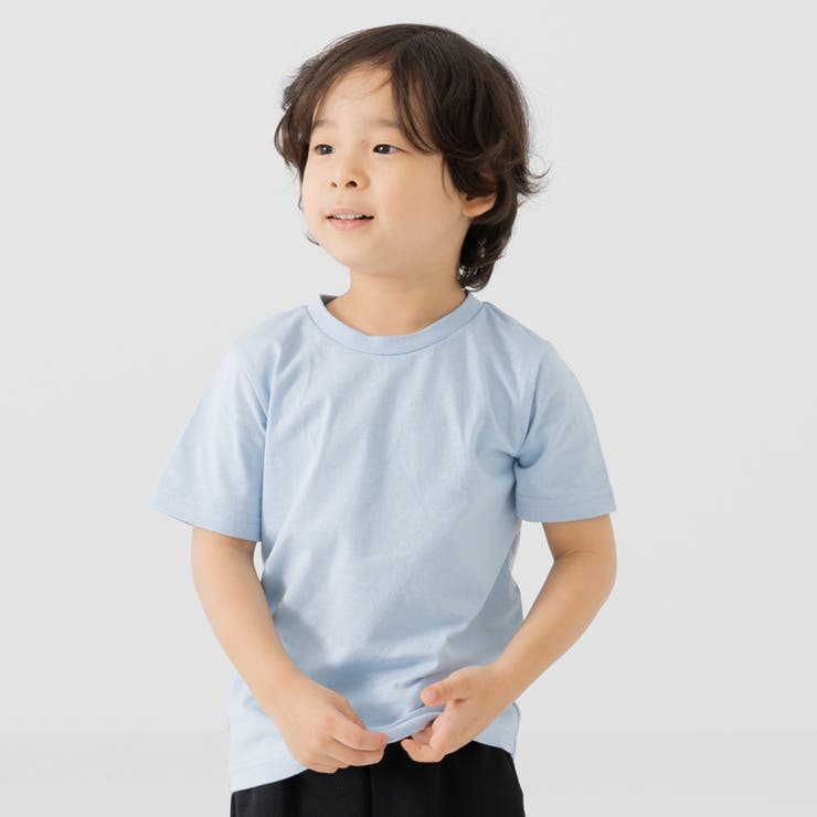 サックス | 無地 半袖Tシャツ キッズ | chil2